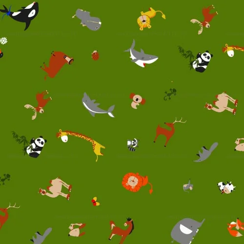 Gazon artificiel pour aires de jeux sur le thème des animaux